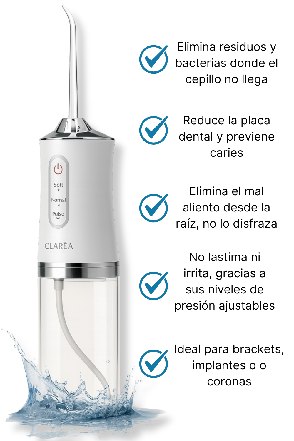 HYDRO PULSE - DUCHA DENTAL + EBOOK DE REGALO ( COMO ELIMINAR EL MAL ALIENTO EN 7 SIMPLES PASOS )