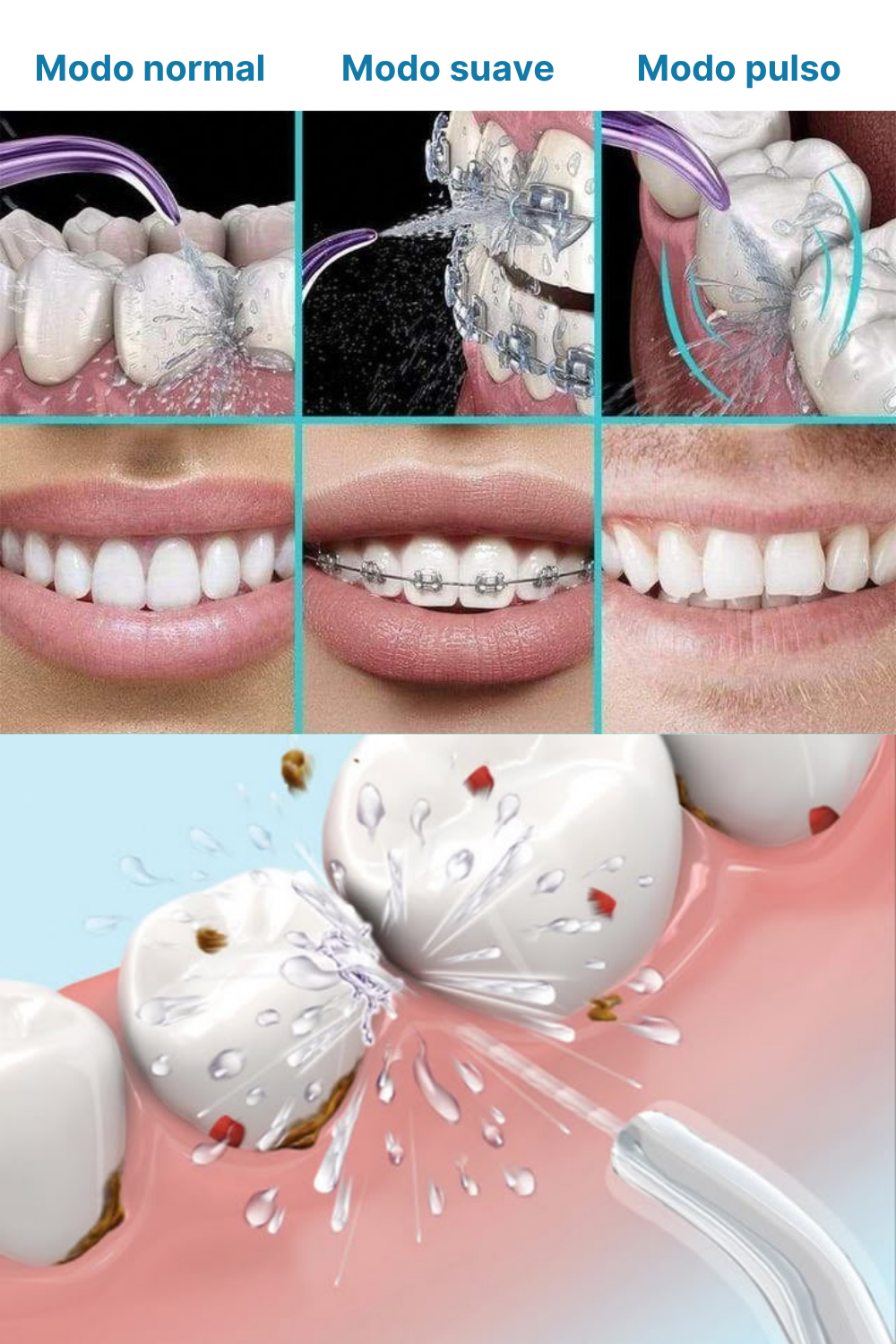 HYDRO PULSE - DUCHA DENTAL + EBOOK DE REGALO ( COMO ELIMINAR EL MAL ALIENTO EN 7 SIMPLES PASOS )